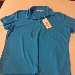 Lady Hagen Blue Button Down Shirt